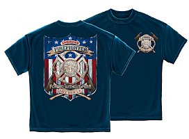 American Firefighter T Shirt (Blue)