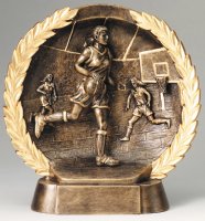 Basketball High Relief Circular Plate