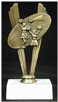 Cheerleading Die Cast Metal Trophy