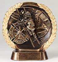 Firefighter High Relief Resin Trophy