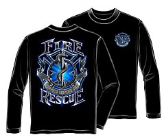 Fire Rescue Long Sleeve T Shirt (Service Before Self)
