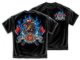 First In Last Out Fire Dog TShirt