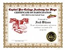 Custom Football Certificates