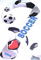 I Love Soccer Car Magnet