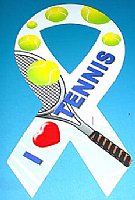 I Love Tennis Car Magnet