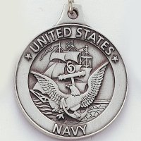 Navy Pewter Key Chain