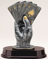 Poker Hand Statue Award