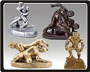 Wrestling Stone Cast Sculptures