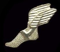 Track Winged Foot Chenille PIn