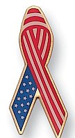 USA Ribbon Shaped Lapel Pin