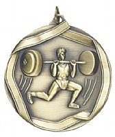 Weight Lifting Medal Ribbon Edge