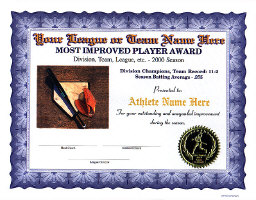 Certificate Softball League Full Color.JPG (191473 bytes)