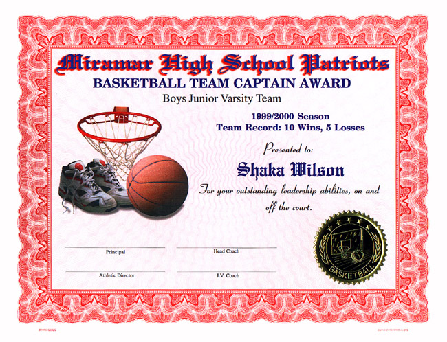High School Certificates