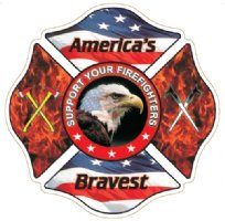 Firefighter Maltese Cross Car Magnet