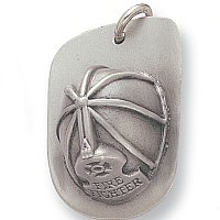 Fire Helmet Pewter Key Chain