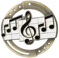 Music Enamel Fill Color Medal