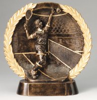 Tennis High Relief Circular Plate Male